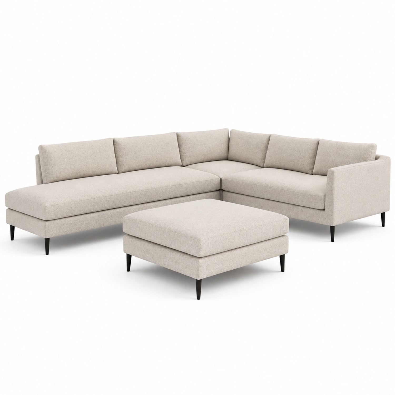 West Elm Andes 3 pc L Shape Sectional/Ottoman - image-12