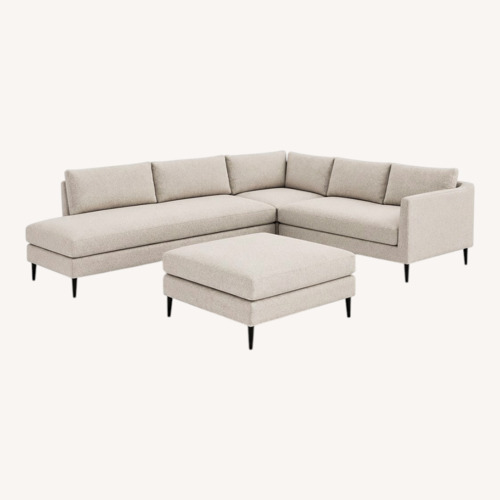 Used West Elm Andes 3 pc L Shape Sectional/Ottoman for sale on AptDeco