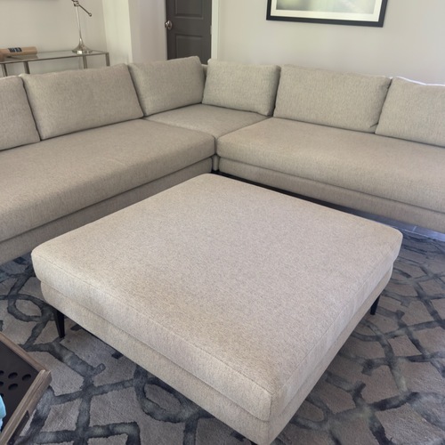 Used West Elm Andes 3 pc L Shape Sectional/Ottoman for sale on AptDeco