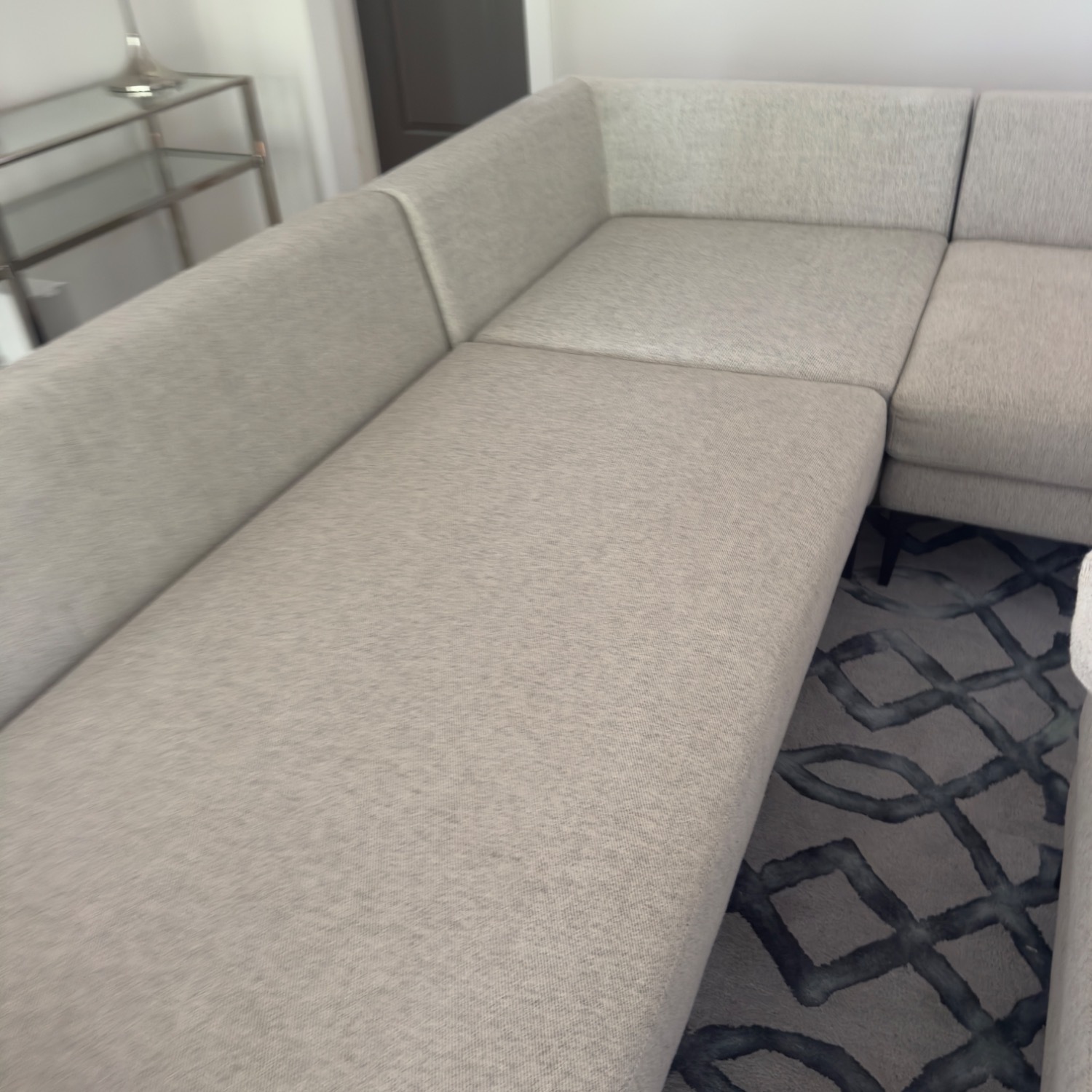 West Elm Andes 3 pc L Shape Sectional/Ottoman - image-2