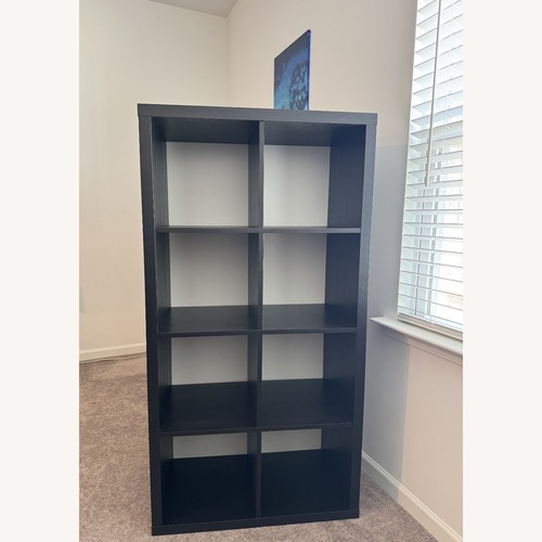 Used IKEA Kallax Dark Brown Wood Wall Shelf for sale on AptDeco