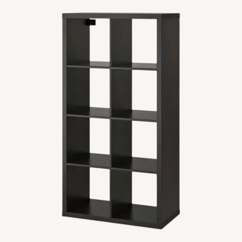 Used IKEA Kallax Dark Brown Wood Wall Shelf for sale on AptDeco