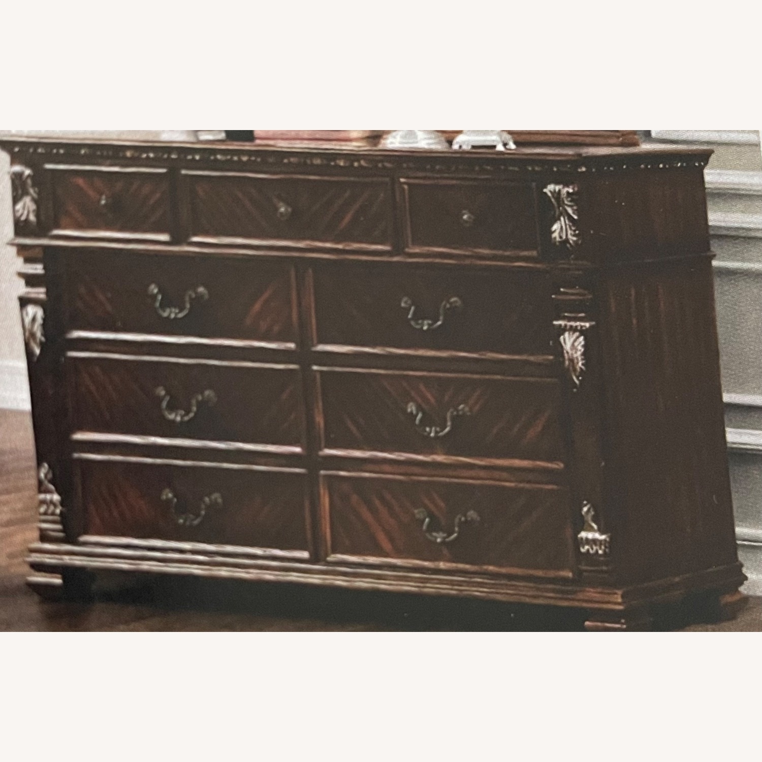 Dark Cherry Wood Dresser with LED - image-5