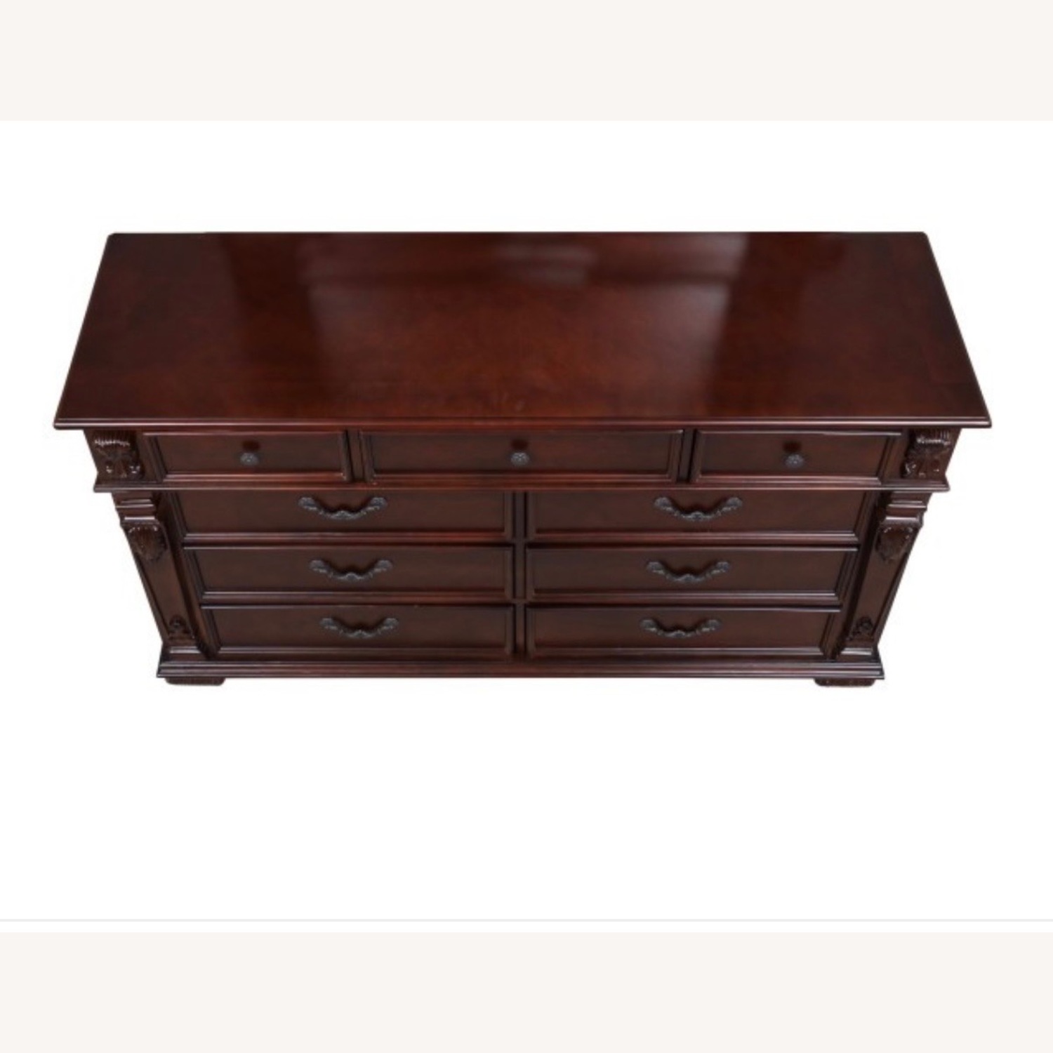 Dark Cherry Wood Dresser with LED - image-2