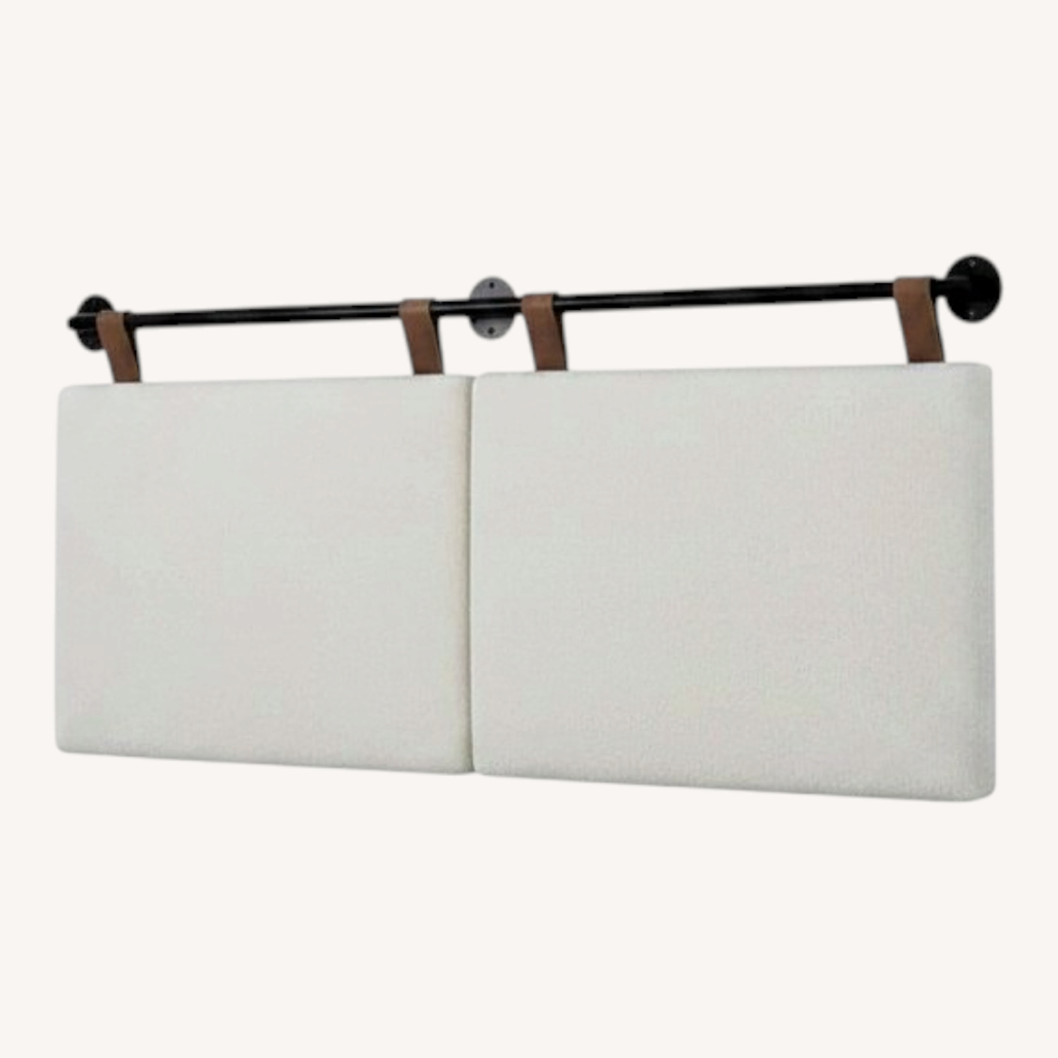 Nathan James White Boucle Headboard - image-0