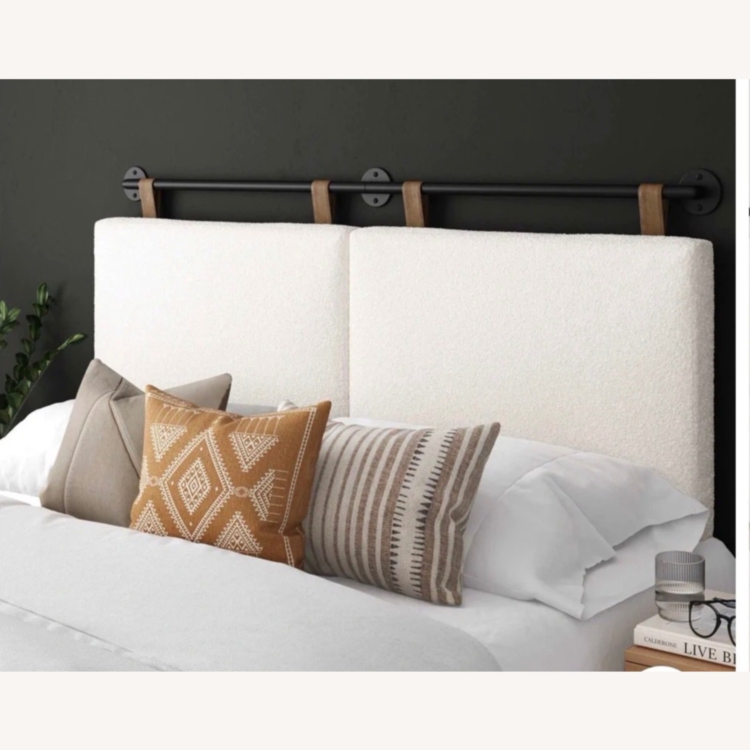 Nathan James White Boucle Headboard - image-2