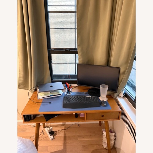 Used Nathan James Dark Brown Wood Desk for sale on AptDeco