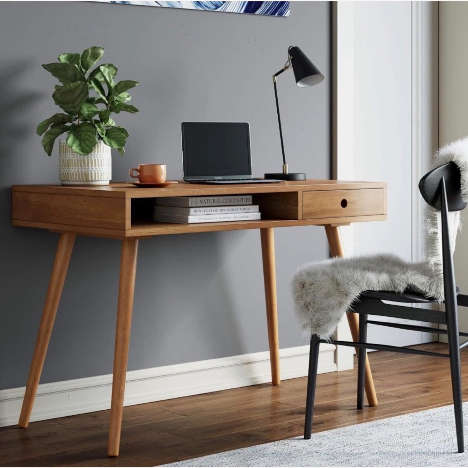 Nathan James Dark Brown Wood Desk - image-2