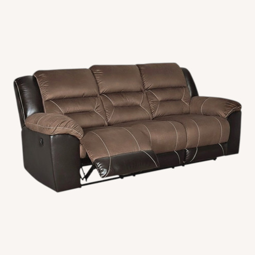 Used Ashley Furniture Earhart Dark Brown Fabric 3+ Seater Sofa for sale on AptDeco