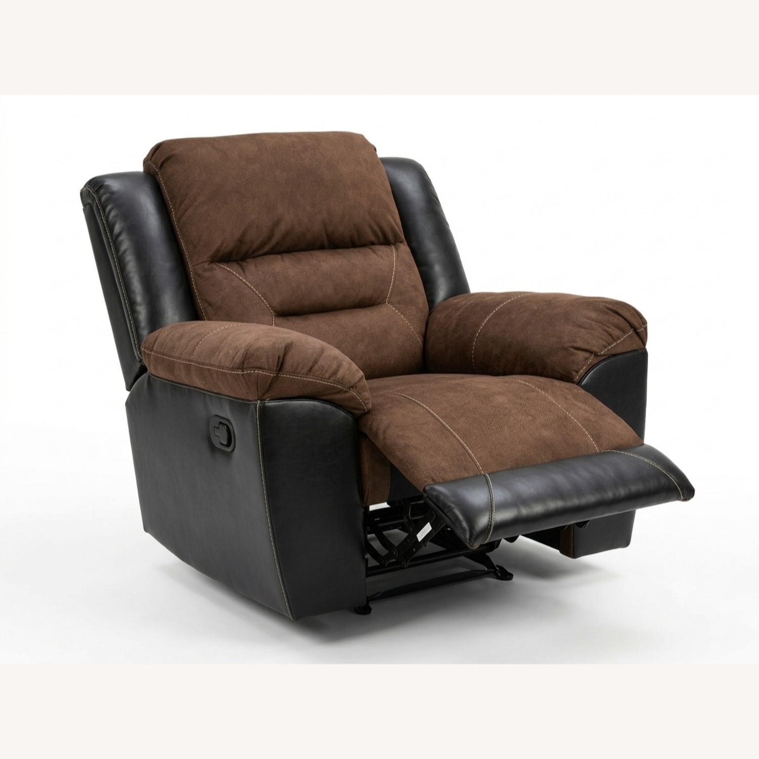 Ashley Furniture Earhart Dark Brown Fabric Recliner - image-2