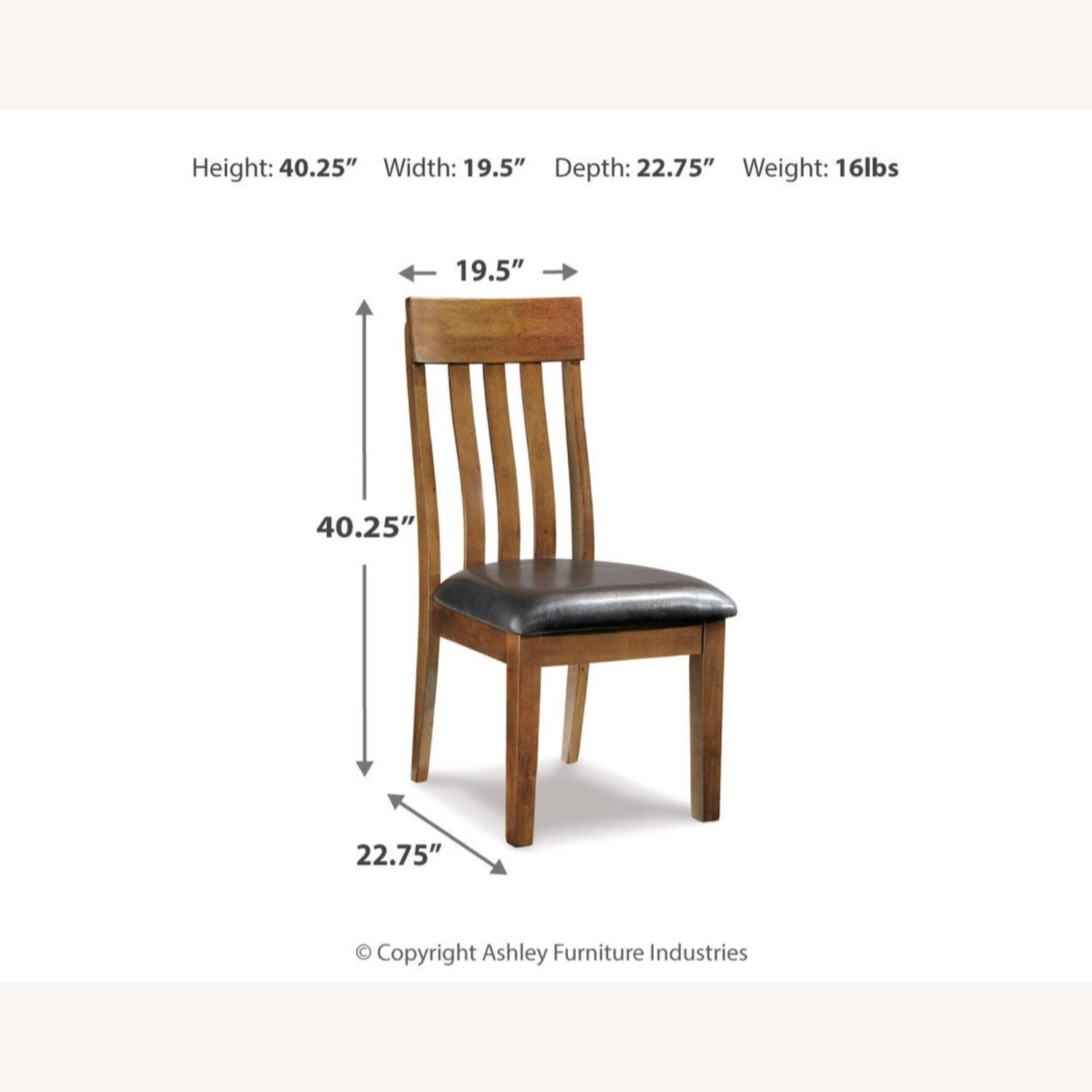 Ashley Furniture Dark Brown Wood Dining Set - image-4