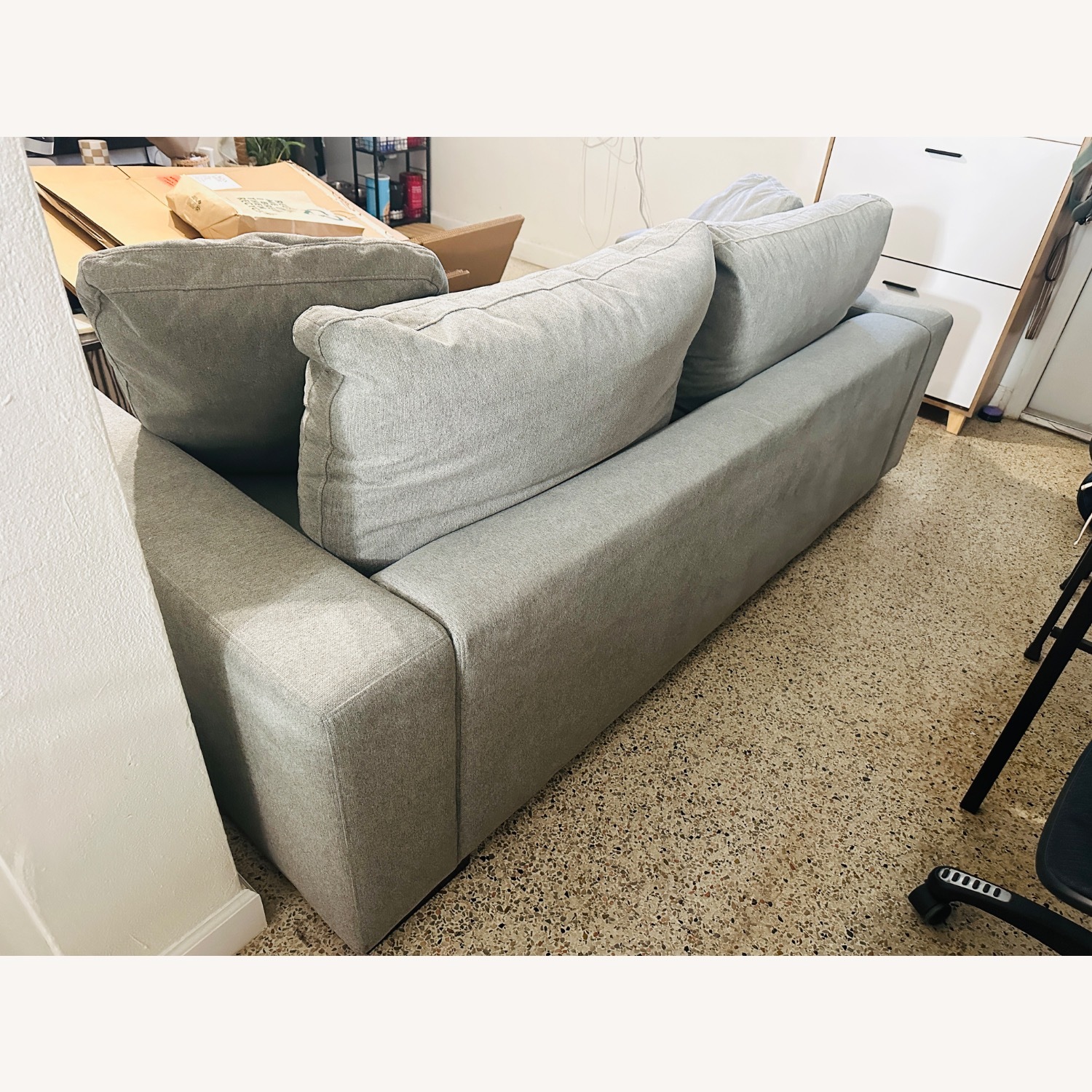 City Furniture Light Gray Fabric Sofa - image-5