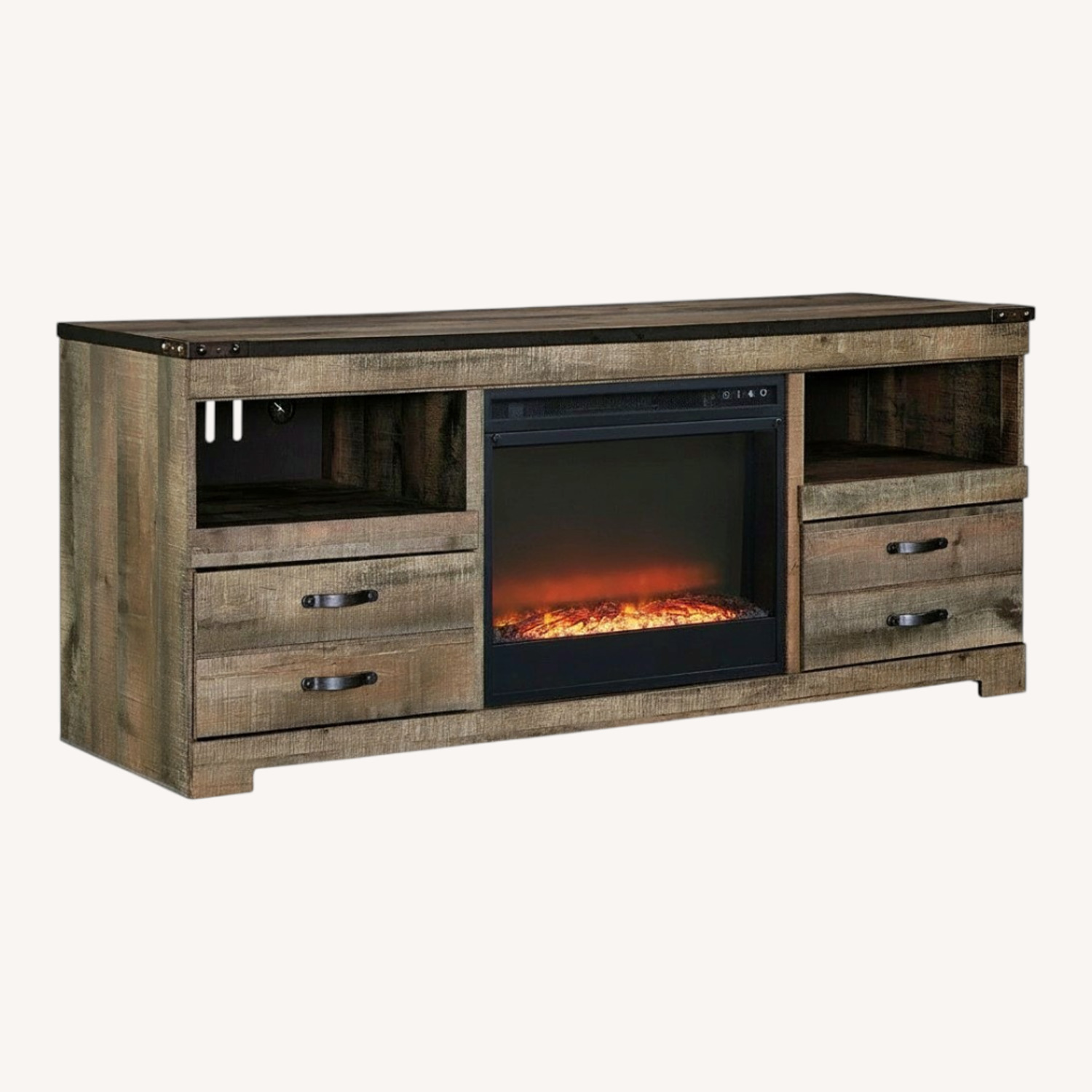 Ashley Furniture Trinell TV Stand with Electric Fireplace - image-0