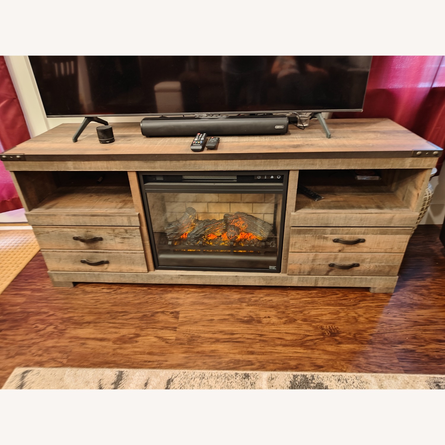 Ashley Furniture Trinell TV Stand with Electric Fireplace - image-5