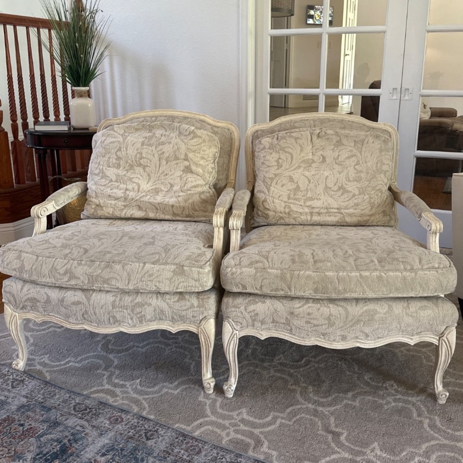 Sam Moore White Fabric Accent Chairs - image-6