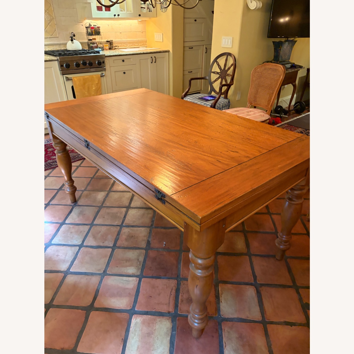 Hand Made Cypress Table Expands to 70x70 - image-1