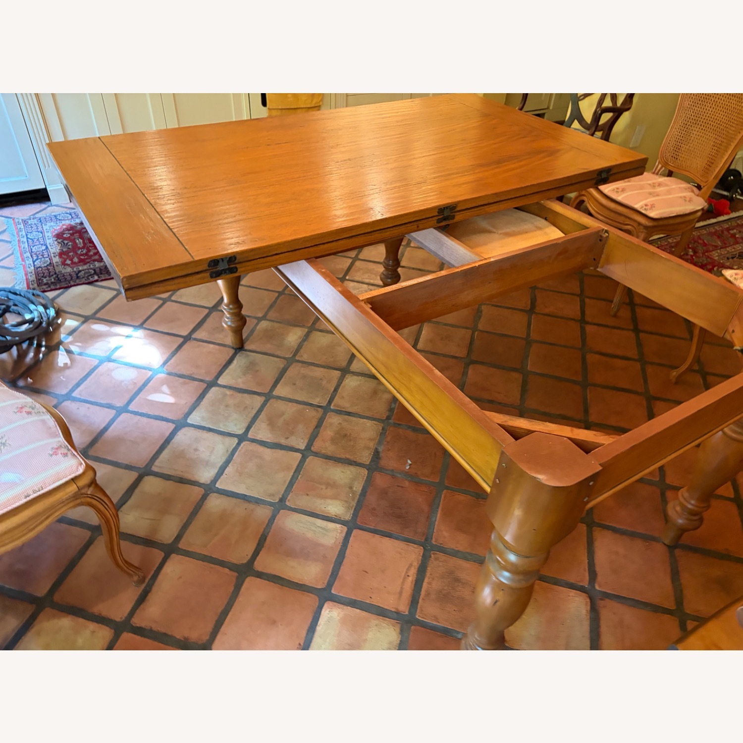 Hand Made Cypress Table Expands to 70x70 - image-3