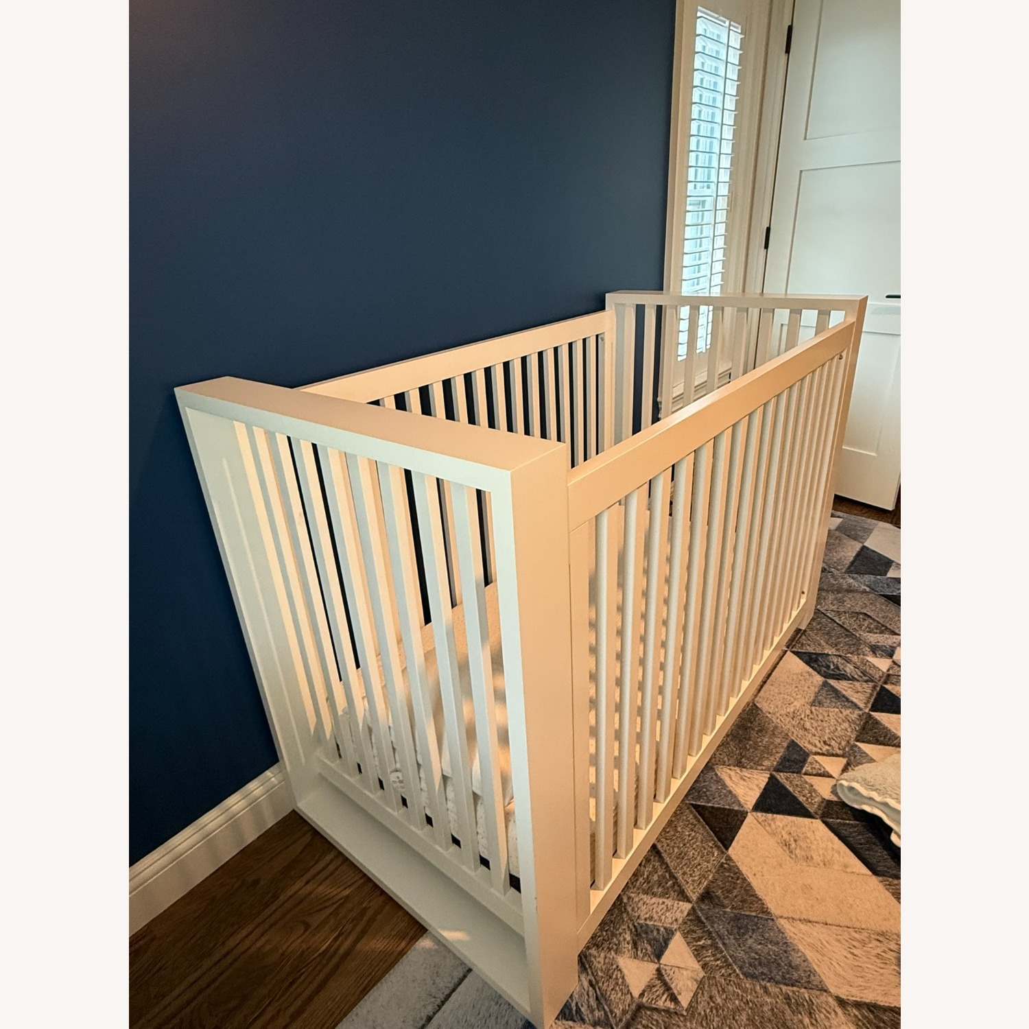Restoration Hardware White Wyler Crib - image-4