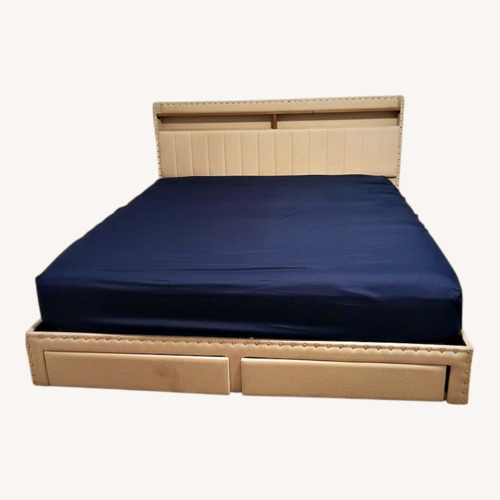 Used King Bed and Frame for sale on AptDeco