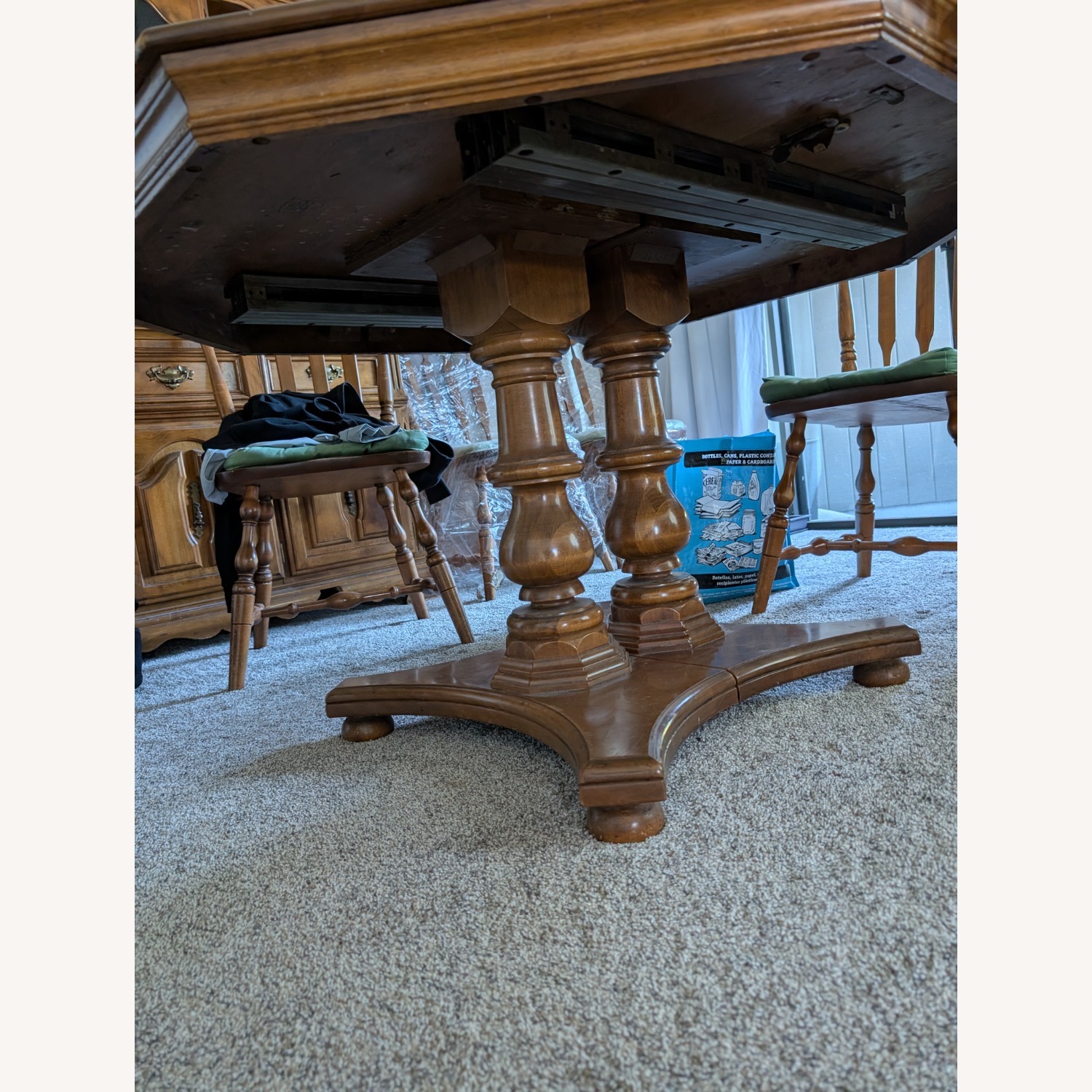 Extendable Wooden Antique Dining Table - image-2