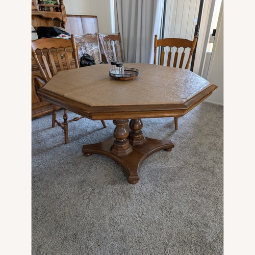 Used Extendable Wooden Antique Dining Table for sale on AptDeco