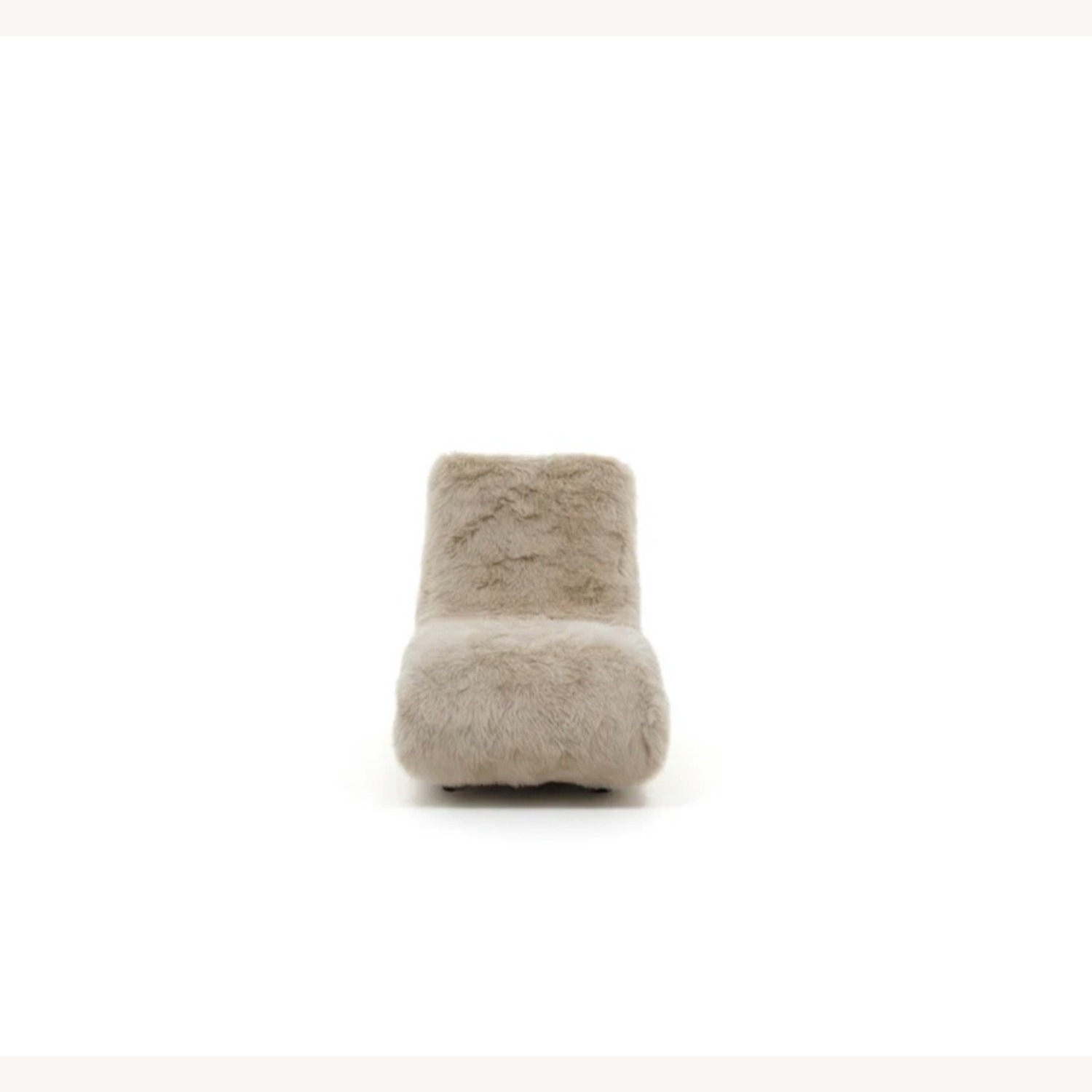 Beige Sheep's Fur Sala Terra Chaise Lounge - image-6