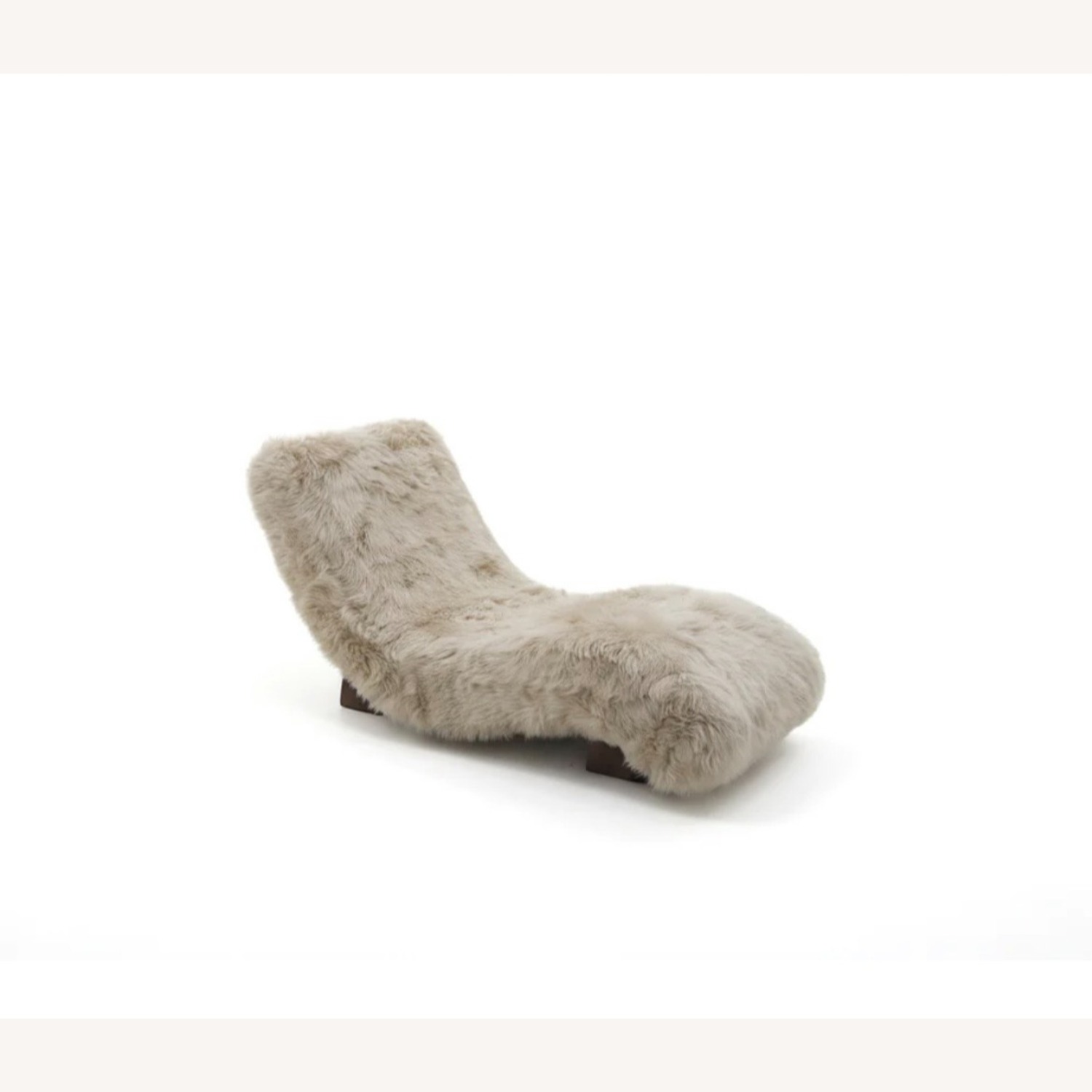 Beige Sheep's Fur Sala Terra Chaise Lounge - image-7