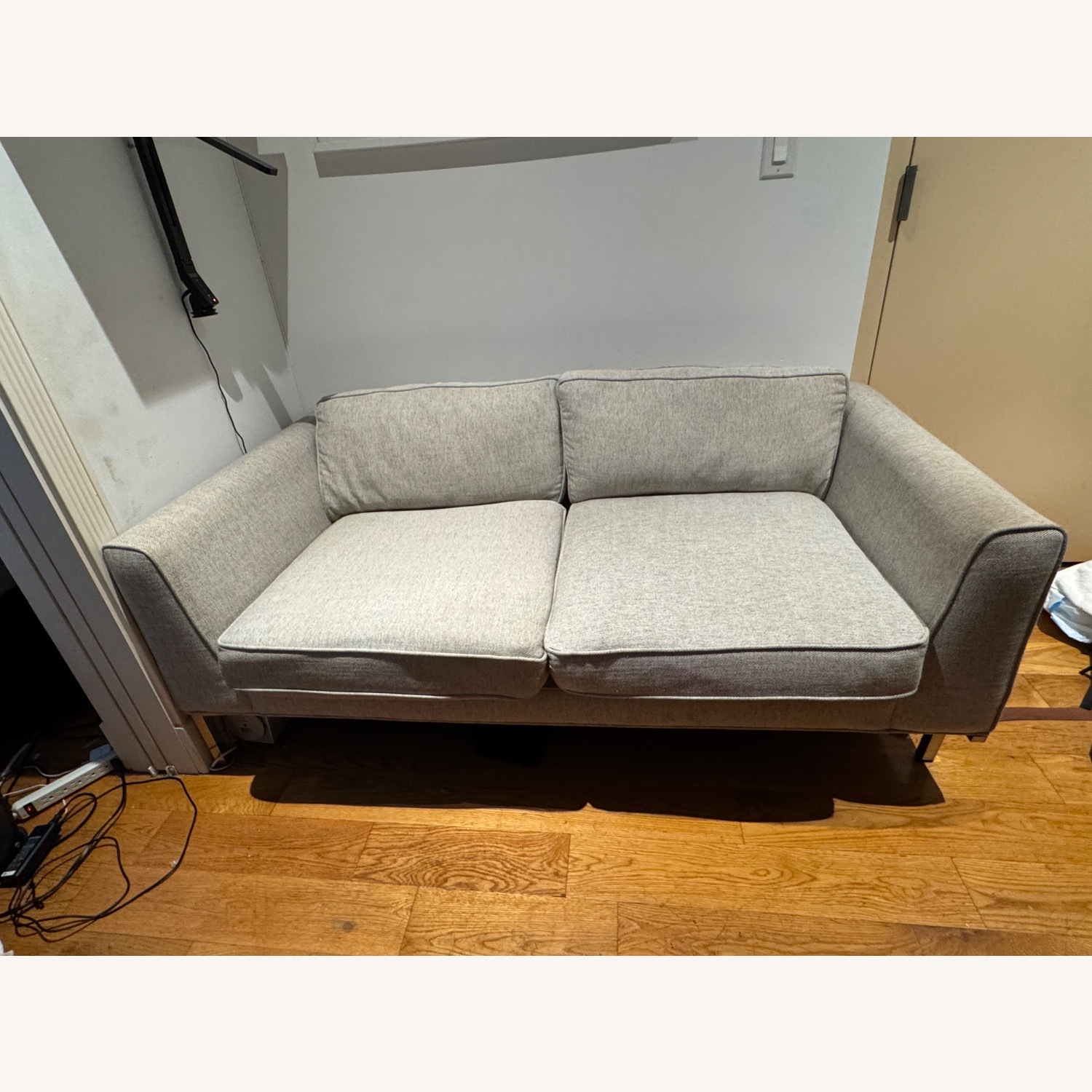 West Elm Marco Light Gray Fabric Loveseat - image-2