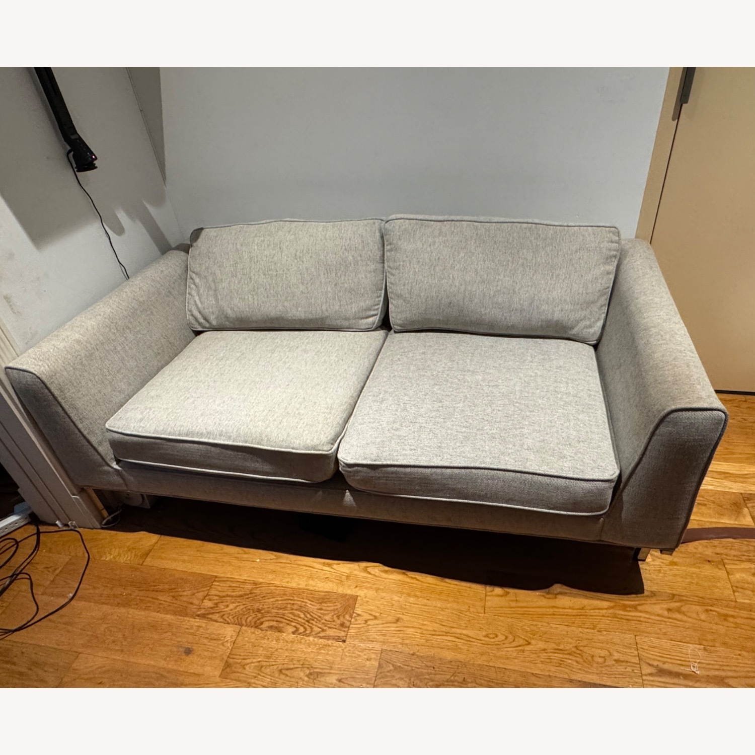 West Elm Marco Light Gray Fabric Loveseat - image-1