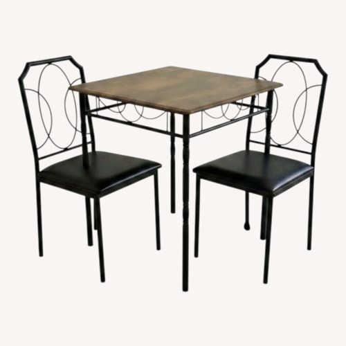 Used Dark Brown Dining Table With 2 Chairs for sale on AptDeco
