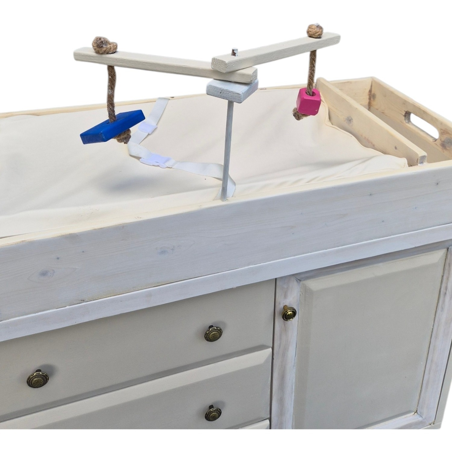Heirloom Wood Changing Table Dresser Removable Top - image-6