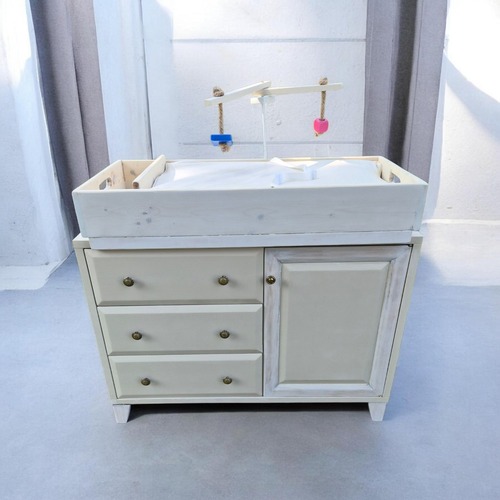 Used Heirloom Wood Changing Table Dresser Removable Top for sale on AptDeco