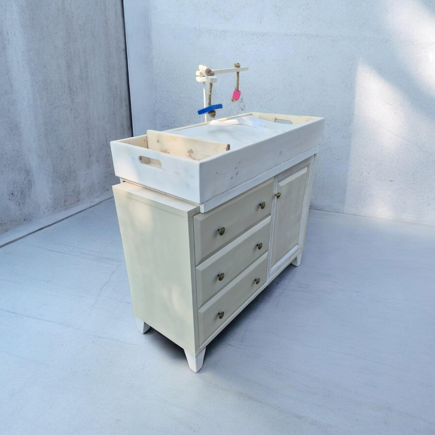 Heirloom Wood Changing Table Dresser Removable Top - image-2
