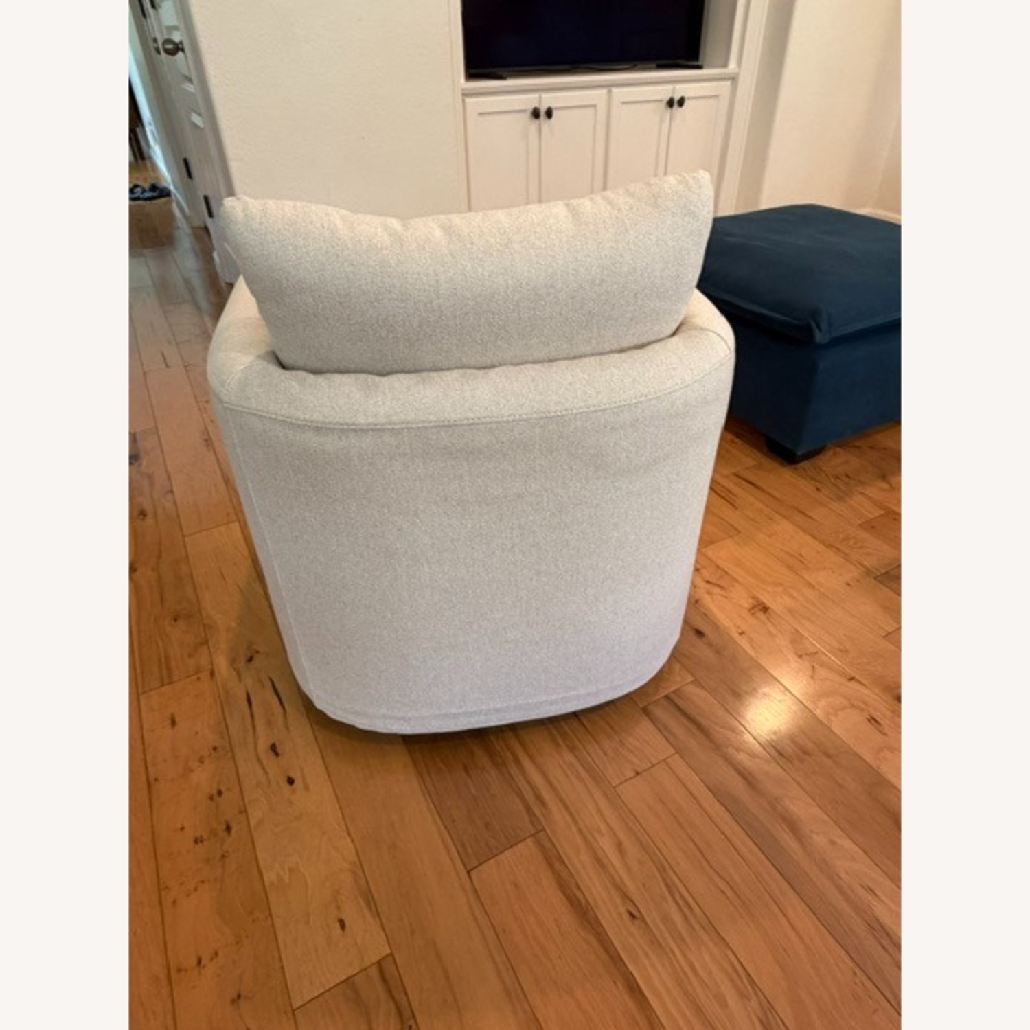 Vintage/Antique White Fabric Armchair - image-4