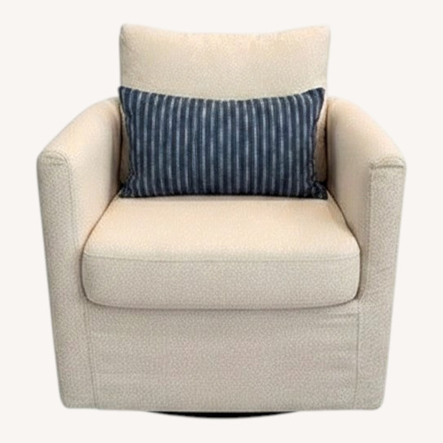 Used Vintage/Antique White Fabric Armchair for sale on AptDeco