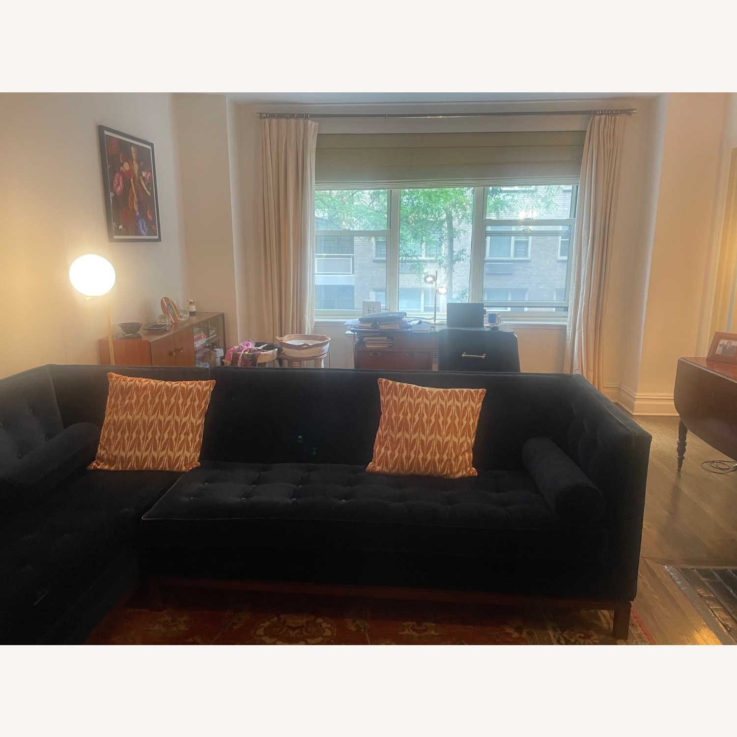 Jonathan Adler Lampert Blue Fabric 2 Piece Sectional - image-3