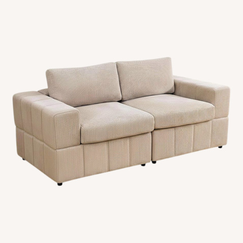 Used Wayfair White Fabric Loveseat for sale on AptDeco