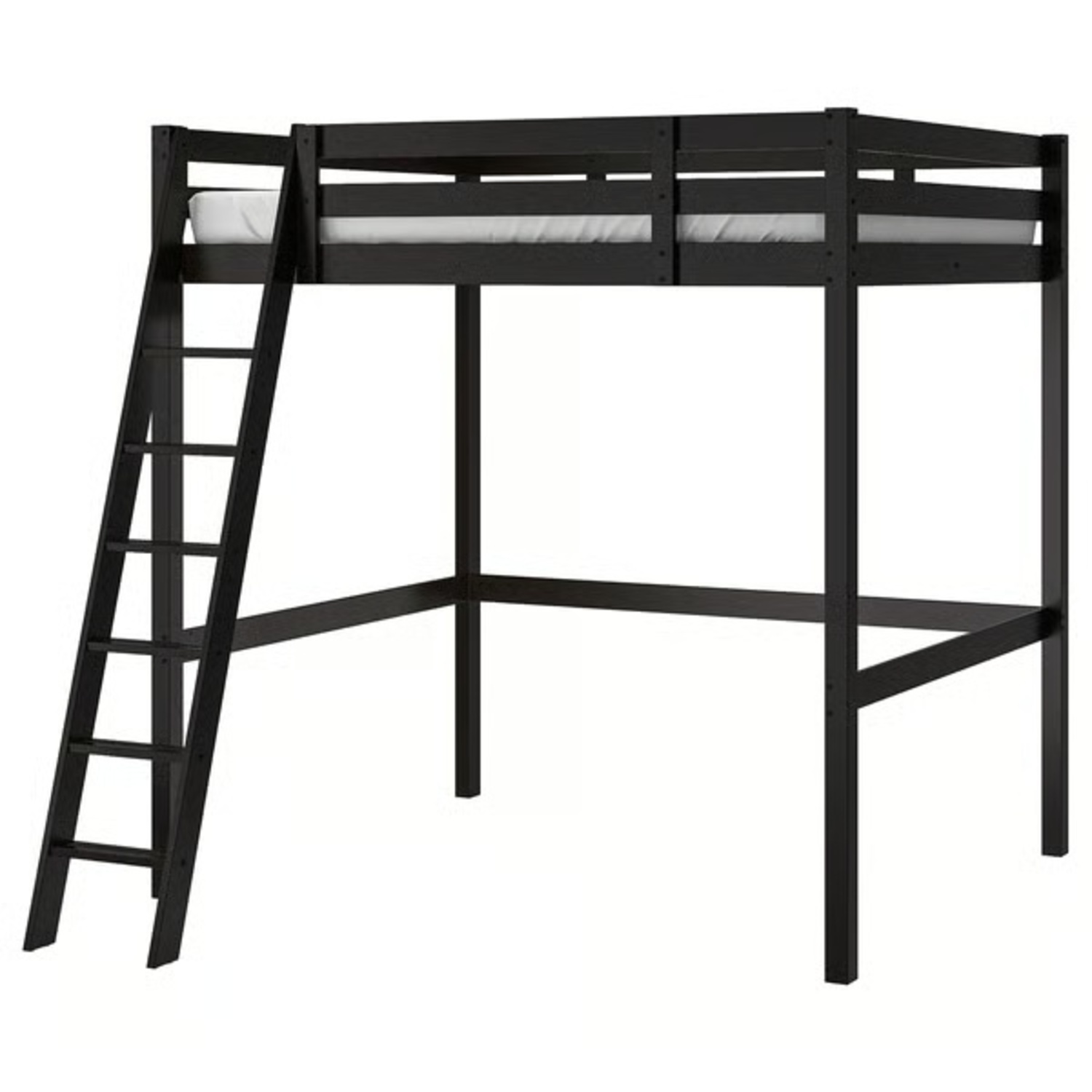 IKEA Stora Black Wood Bunk Bed - image-5