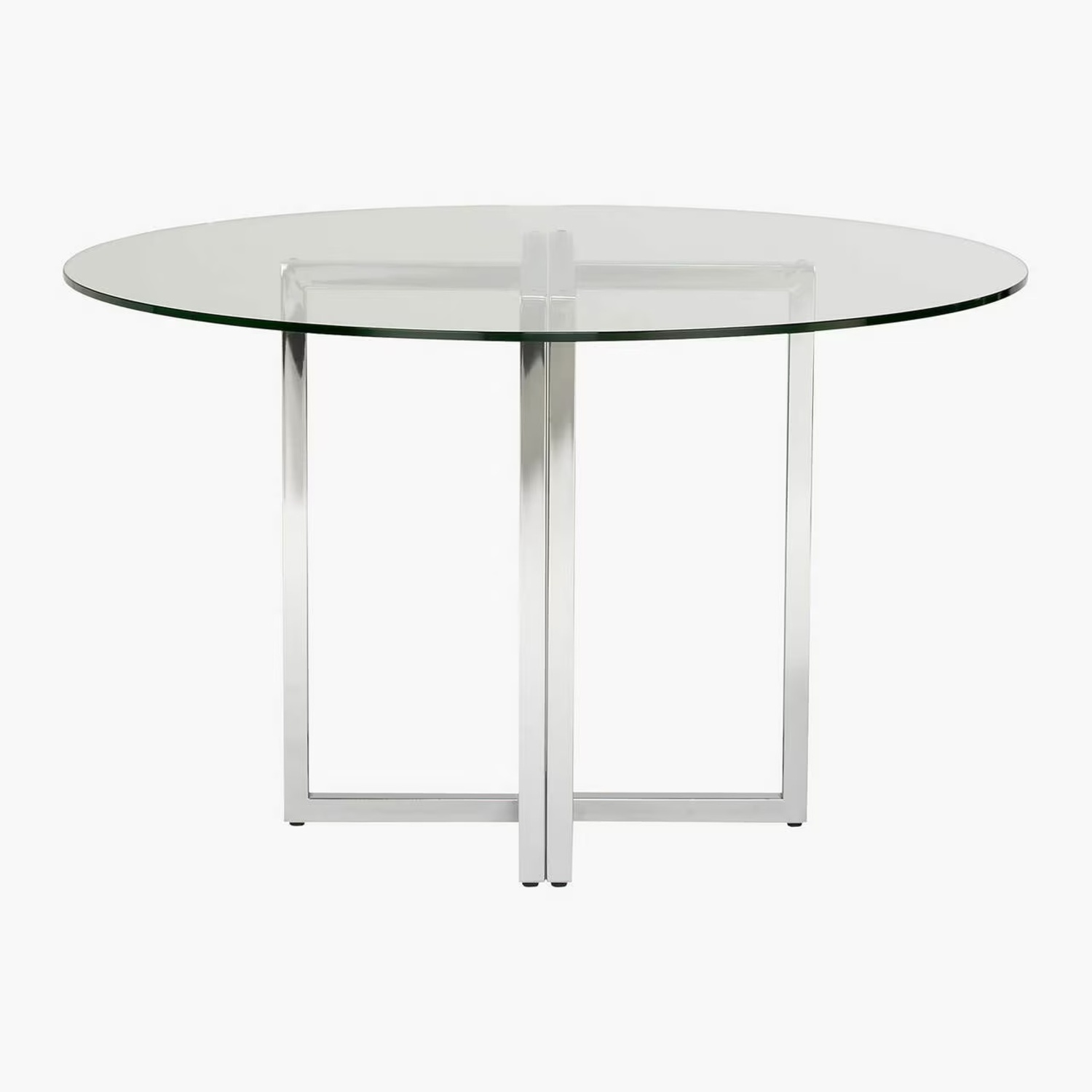 CB2 Silverado Chrome 47" Round Dining Table - image-7