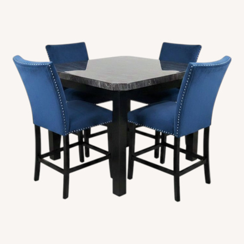Used Marbled Dining Set for sale on AptDeco
