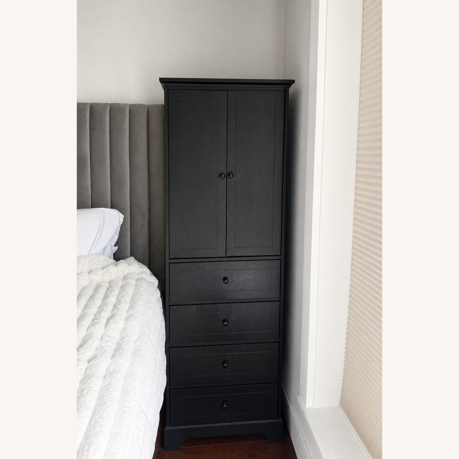Black Storage Cabinet Armoire - image-3