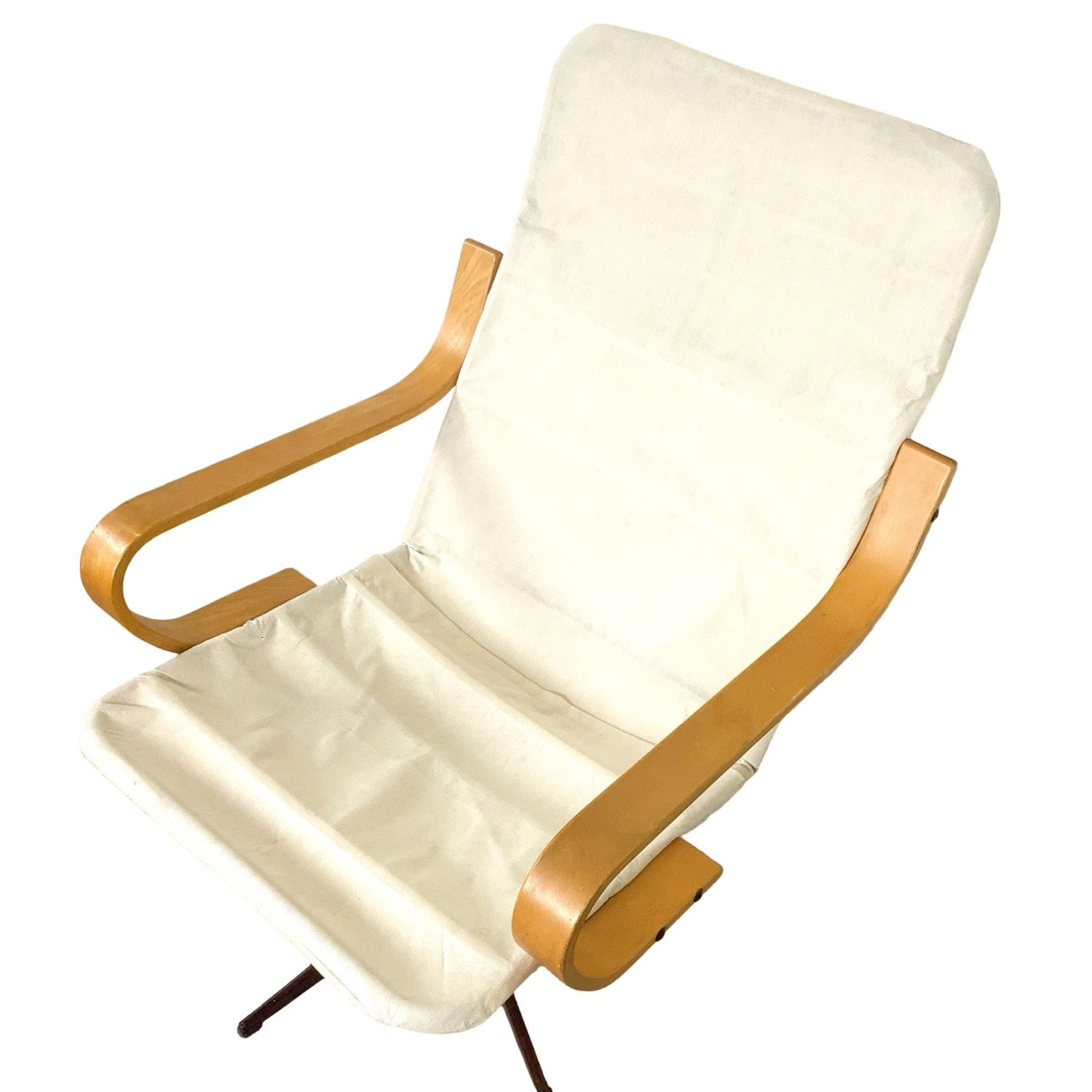Mid-Century Modern Style Brown Tufted Swivel Chair - image-11