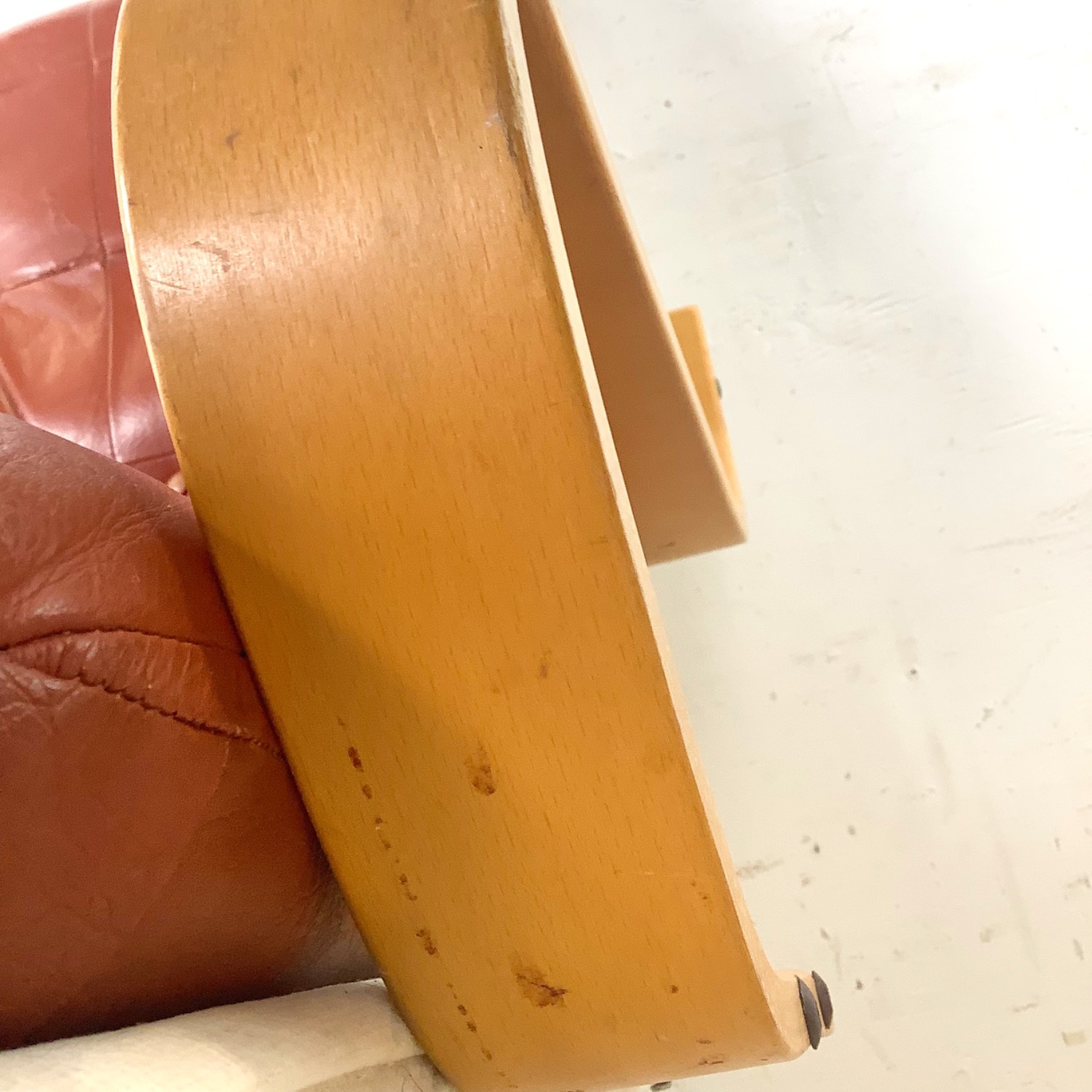 Mid-Century Modern Style Brown Tufted Swivel Chair - image-15