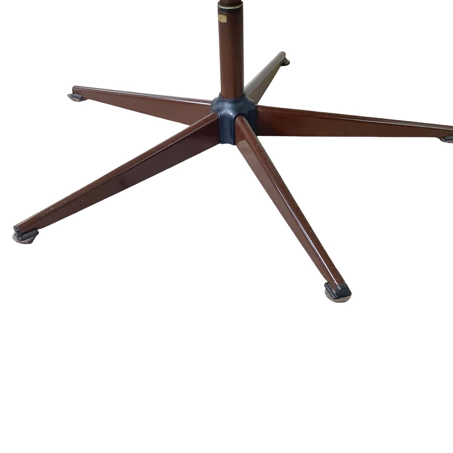 Mid-Century Modern Style Brown Tufted Swivel Chair - image-9