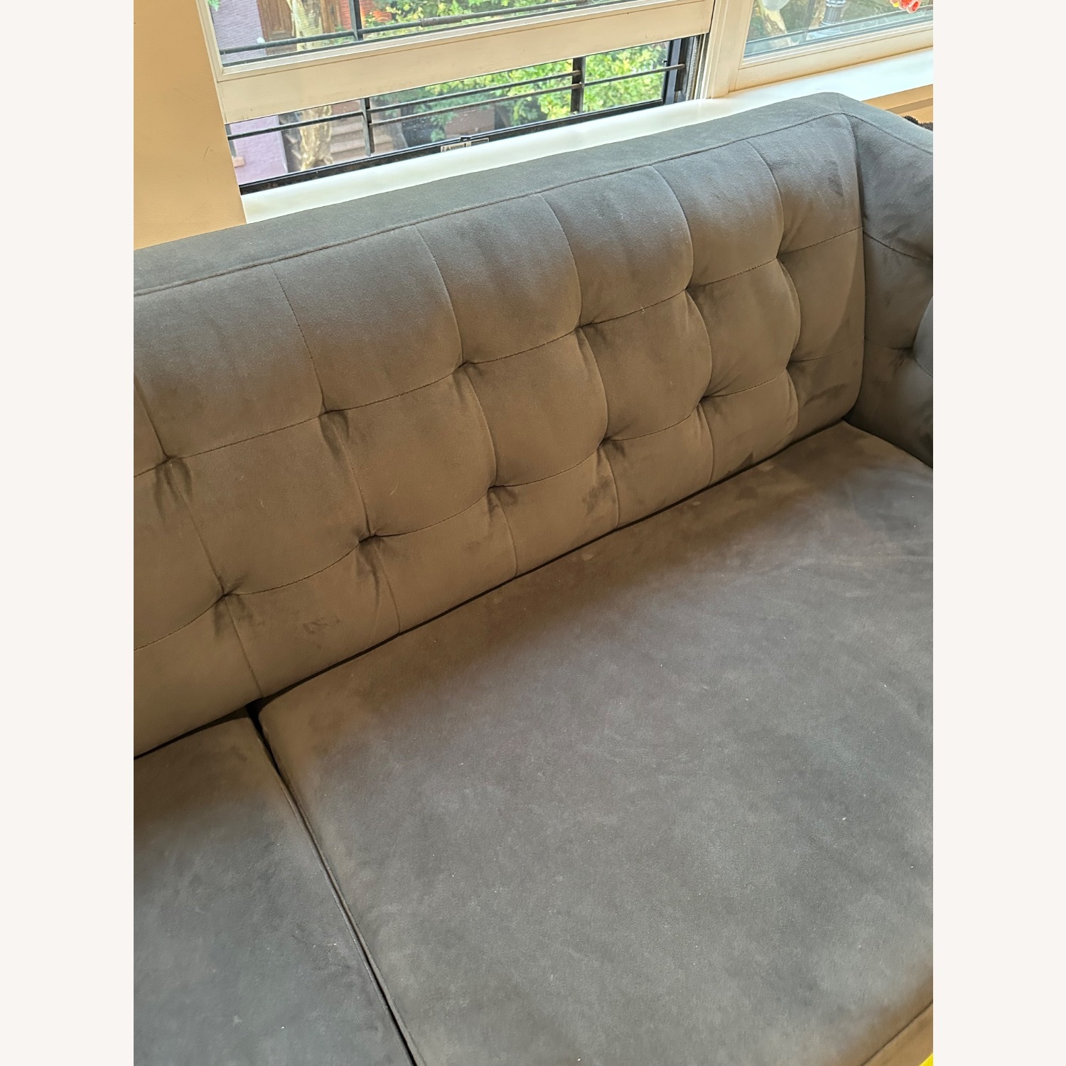 West Elm Rochester Blue Velvet 2 Seater Sofa - image-5