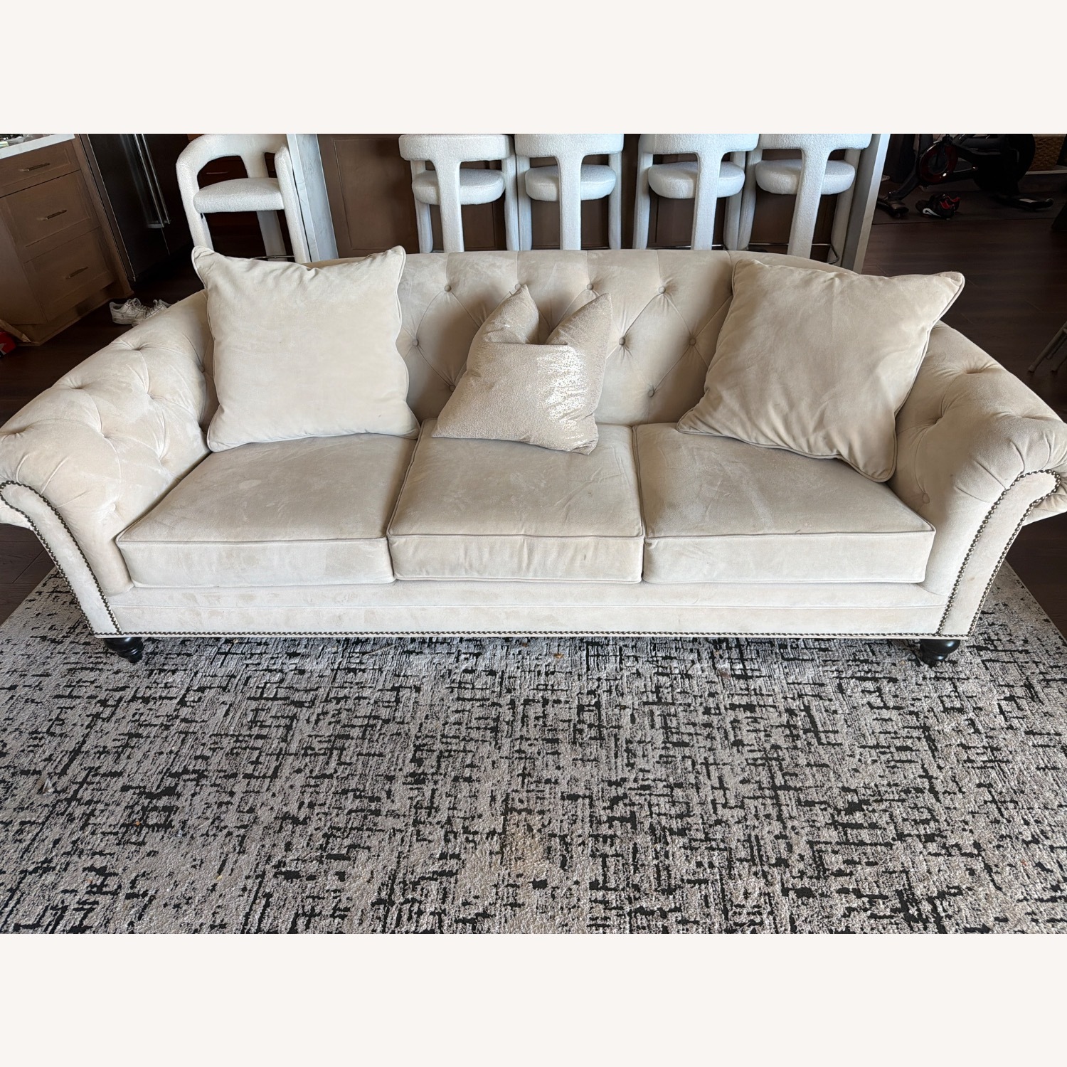 Macy's White 3+ Seater Sofa - image-2