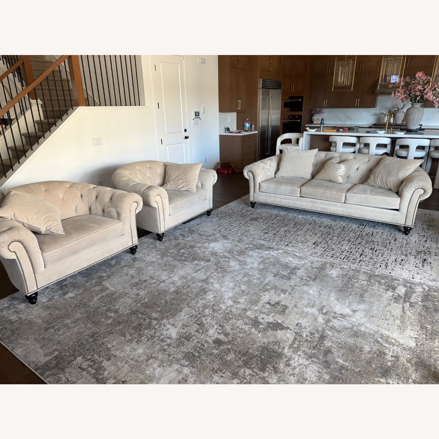 Macy's White 3+ Seater Sofa - image-1