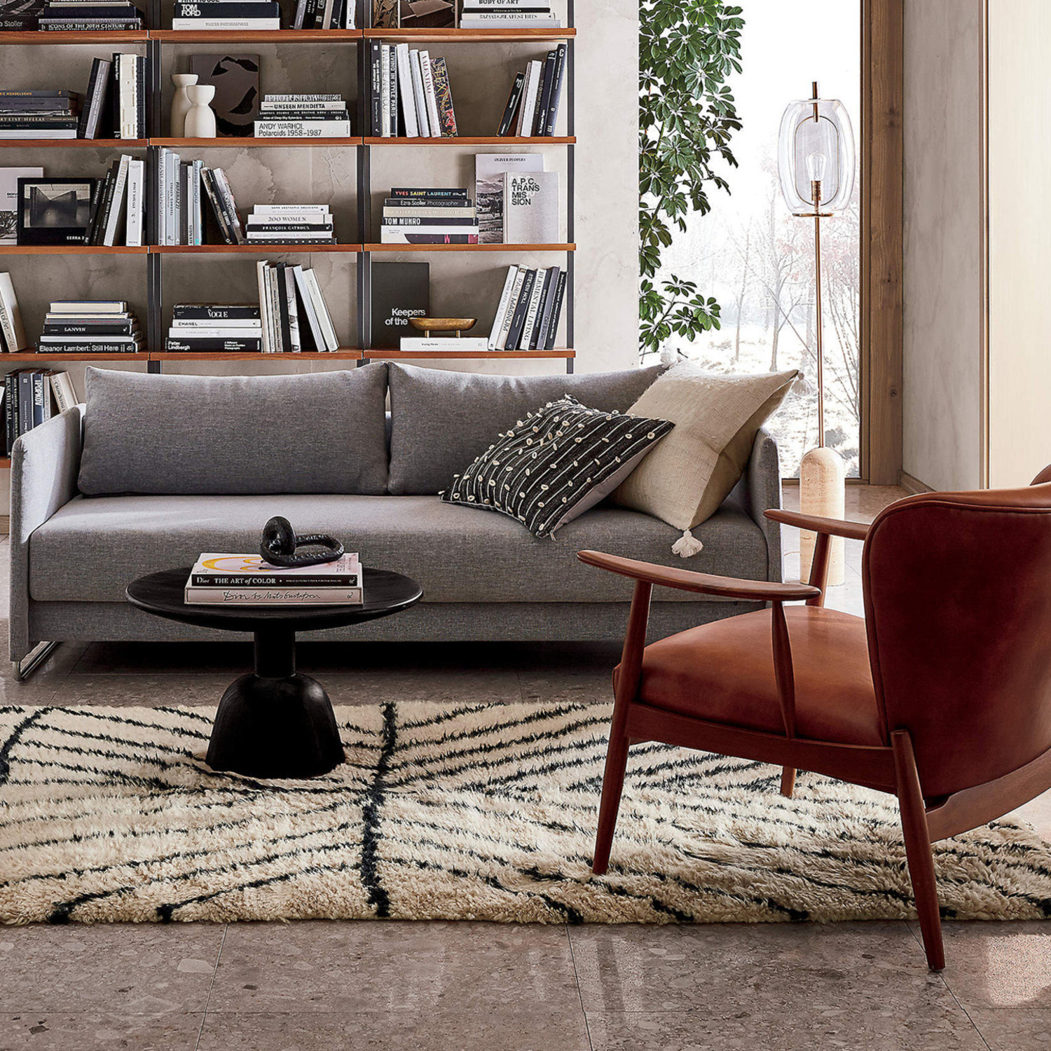 CB2 Tandom Sleeper Sofa (Light Gray) - image-2