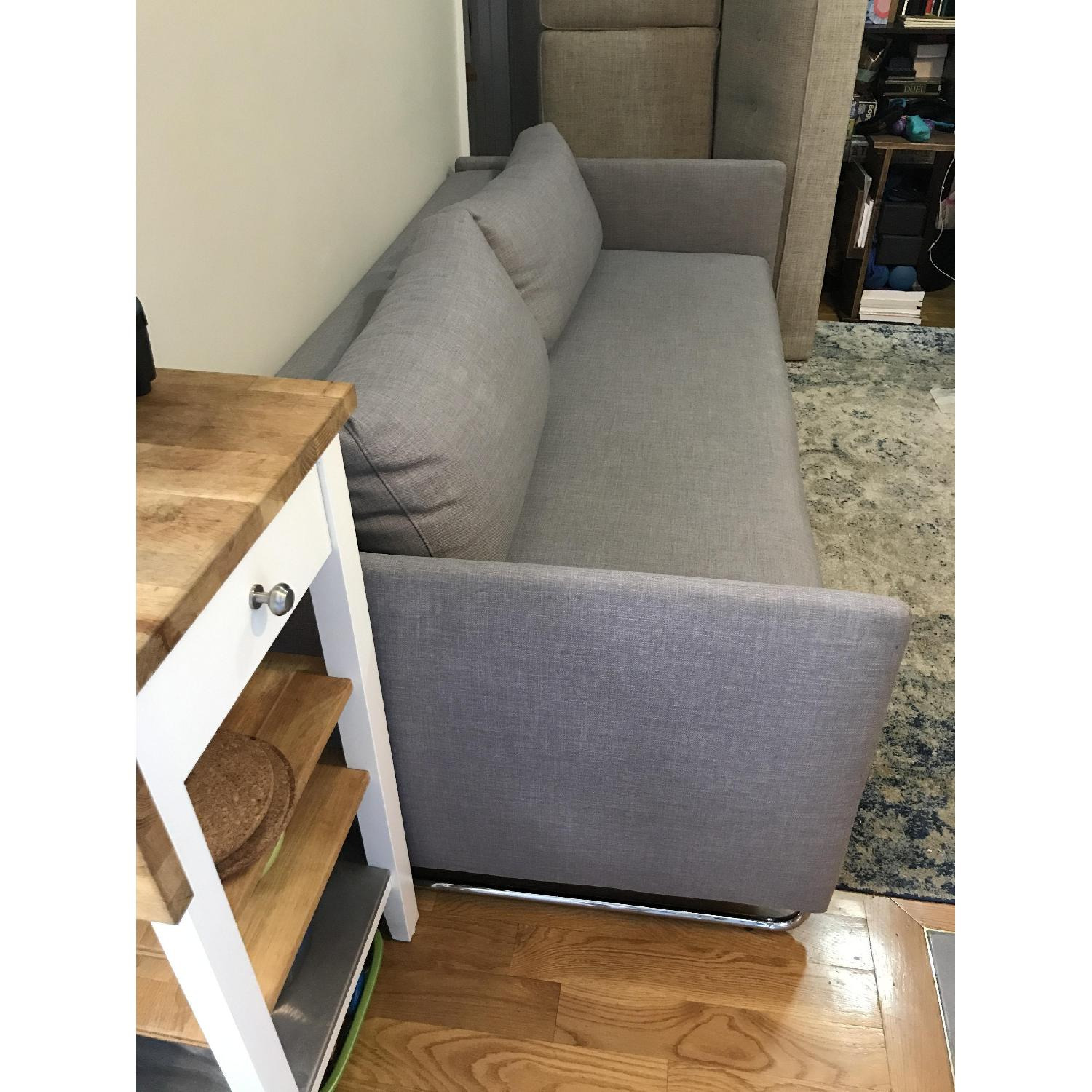 CB2 Tandom Sleeper Sofa (Light Gray) - image-1