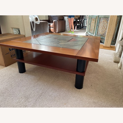 Used Light Brown Wood Coffee Table for sale on AptDeco